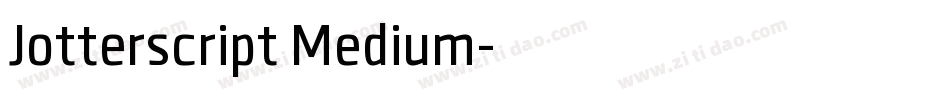 Jotterscript Medium字体转换